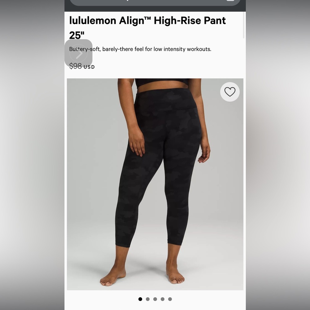 Size 6 Lululemon “slightly striped” detail on jet black buttery soft material.